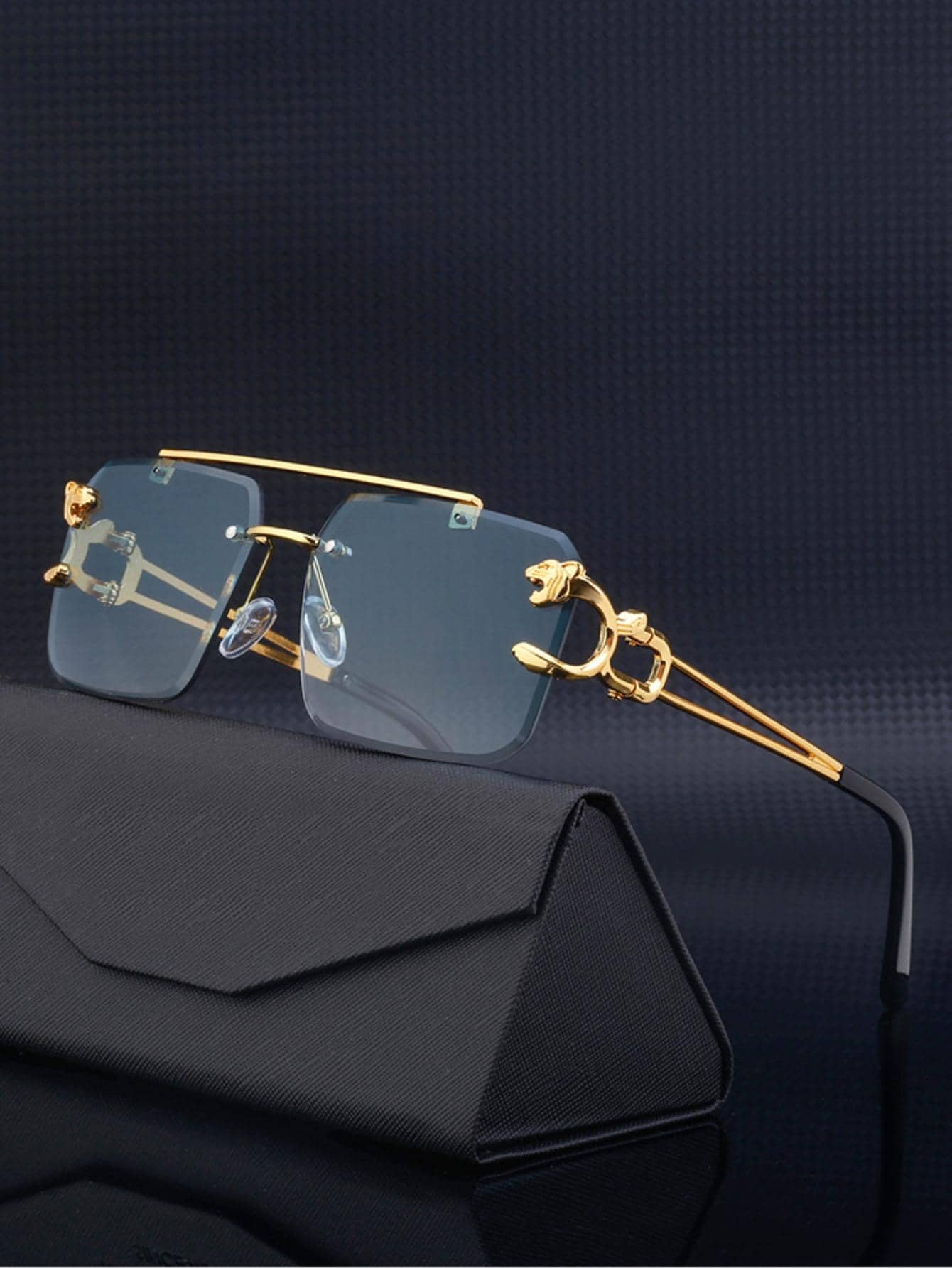 Street Fashion Jacket - 1pair Men Rimless Fashion Glasses Elegant