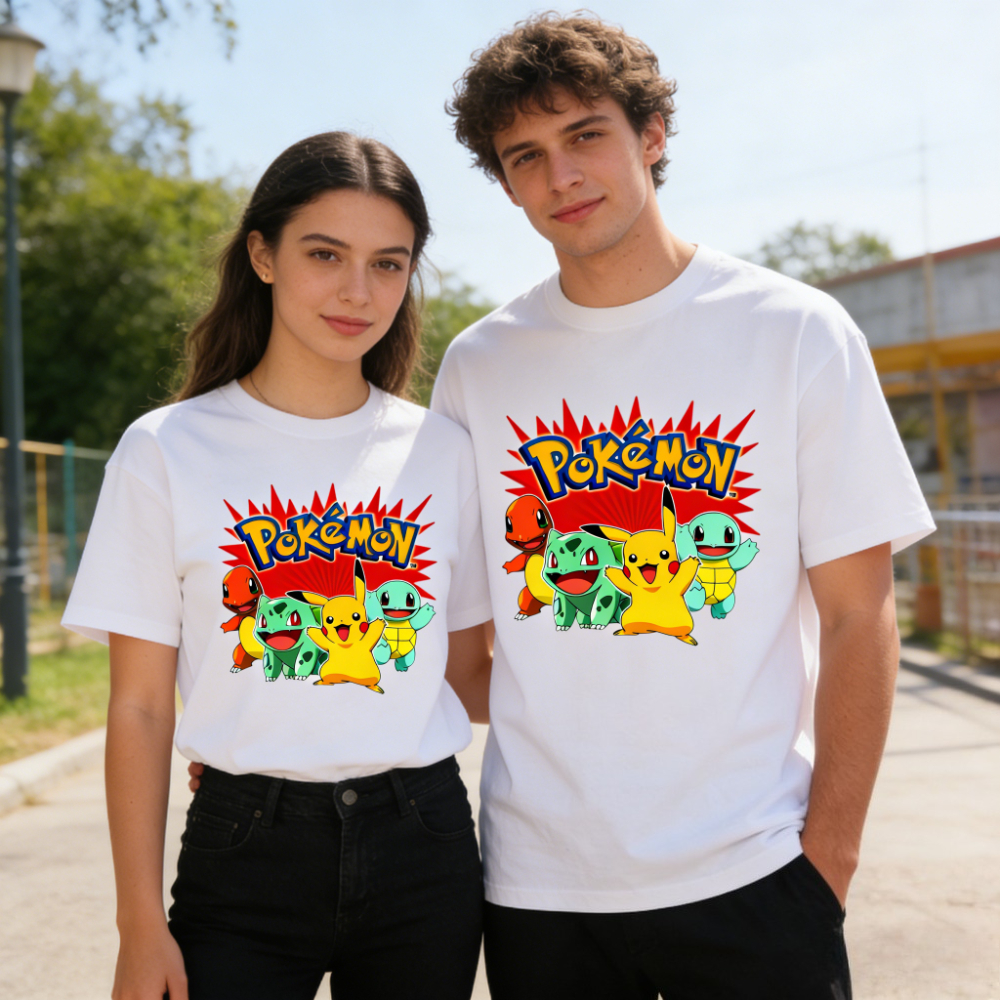 Street Fashion Hats - 2026 Summer New Pokemon Print T-Shirt