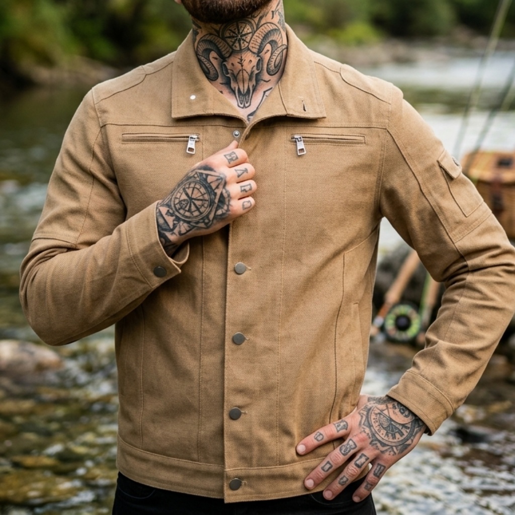 Biker Style Denim Jacket Men's - Street Fashion Jacket review and price