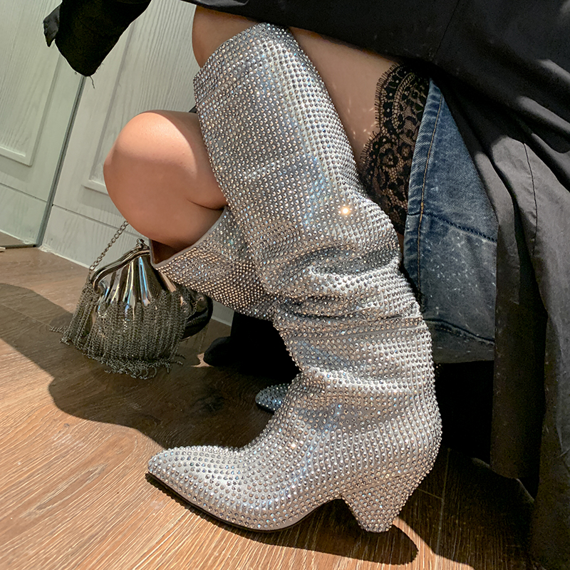 Fashion Spike Heels Crystal Lo - Street Fashion Lady review and price