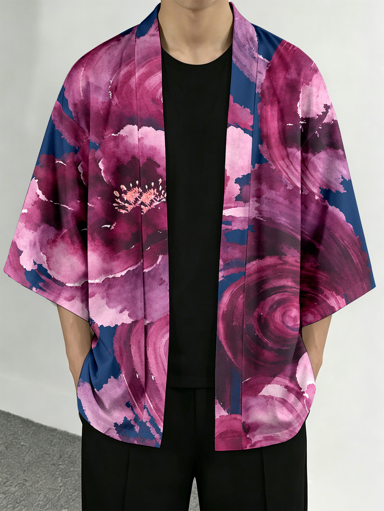 Men's casual top Floral Art Ca - Street Fashion Kimono review and price