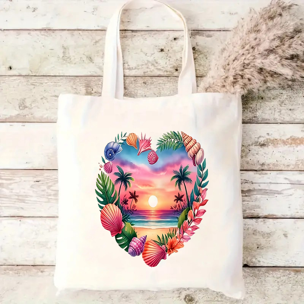 Tropical Beach Scene Print Can - Tote Bag Canvas Print review and price