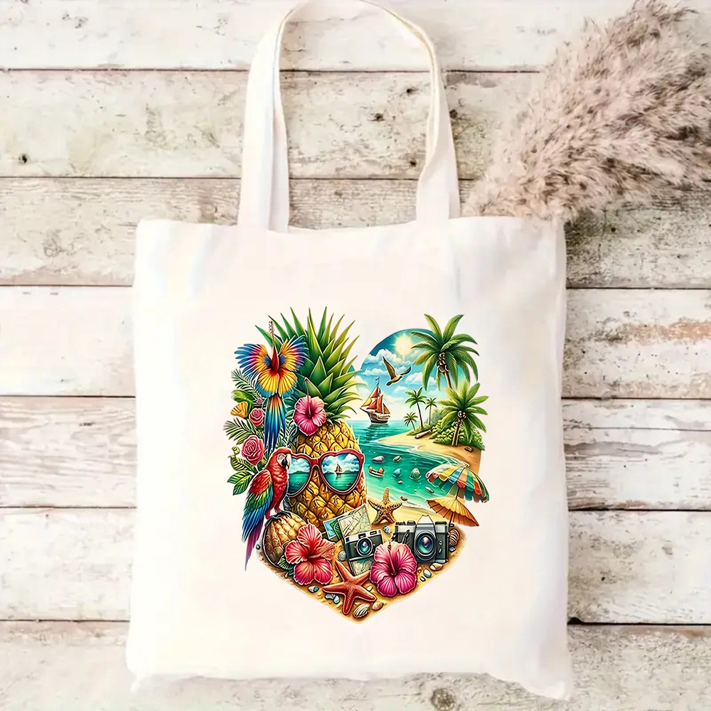 Tropical Beach Scene Print Can - Tote Bag Canvas Print review and price
