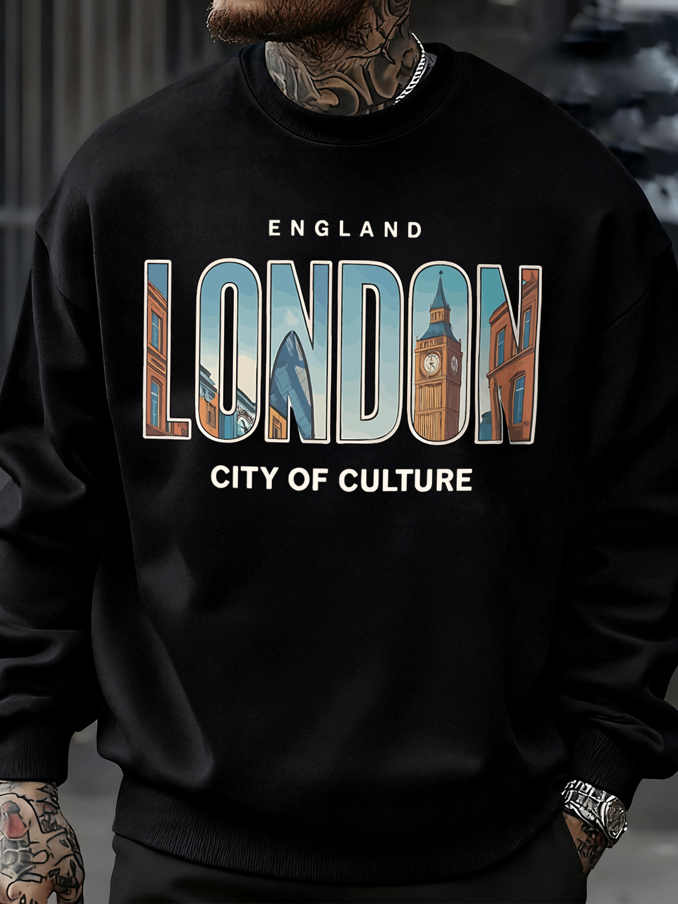 London City Pattern Sweatshirt - Street Fashion In London review and price
