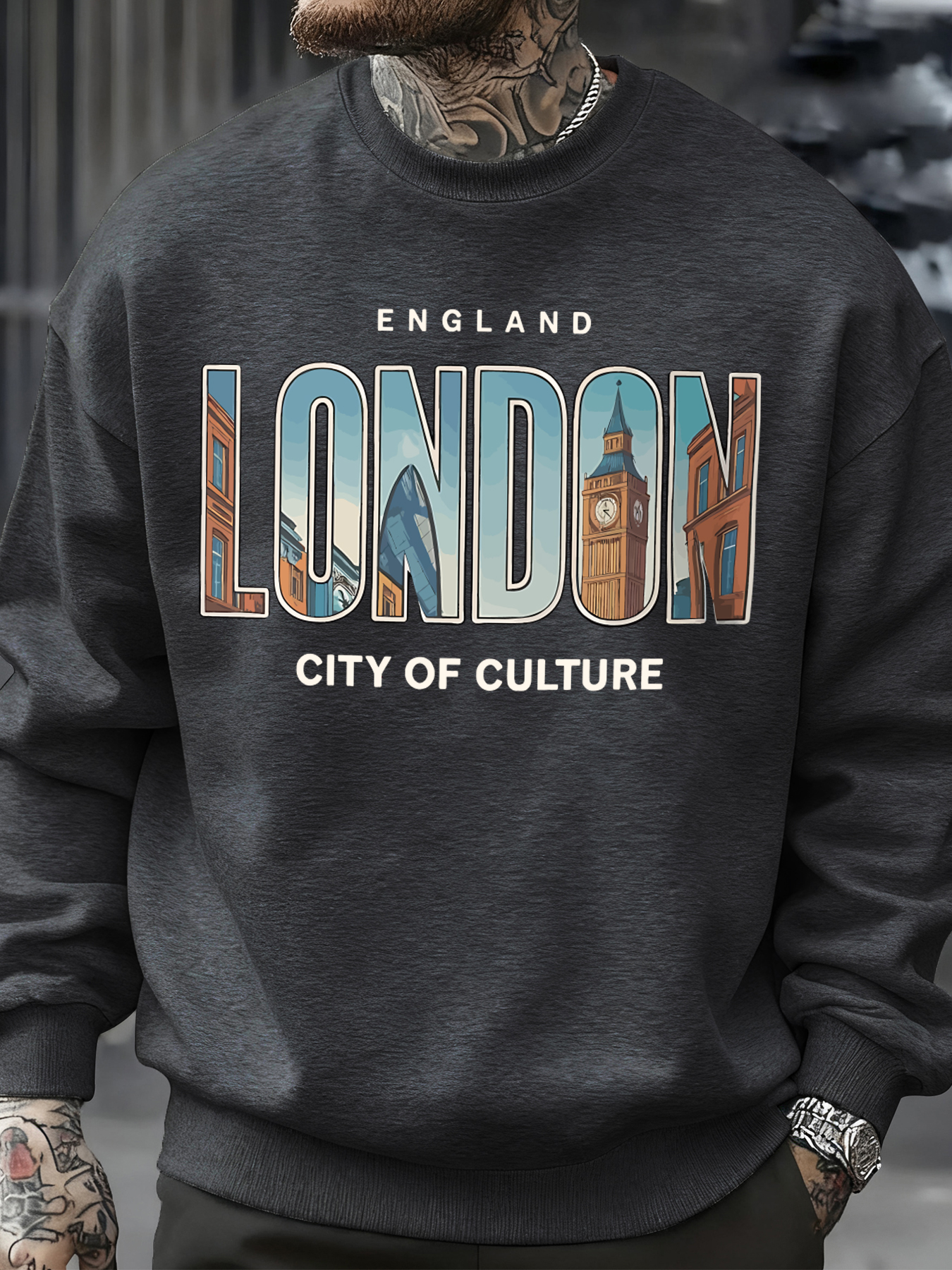London City Pattern Sweatshirt - Street Fashion In London review and price