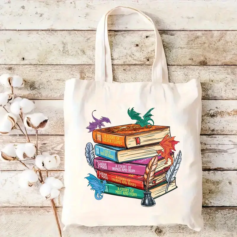 Acotar Dragon Book Tote Bag fo - Tote Bag Canvas Print review and price