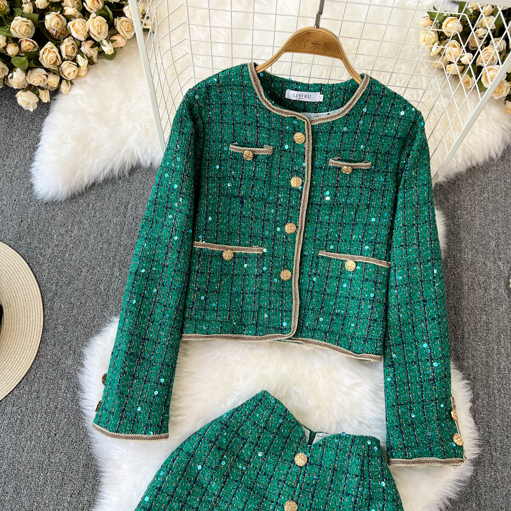 Autumn Winter Lady Two Piece O - Street Fashion Jacket review and price
