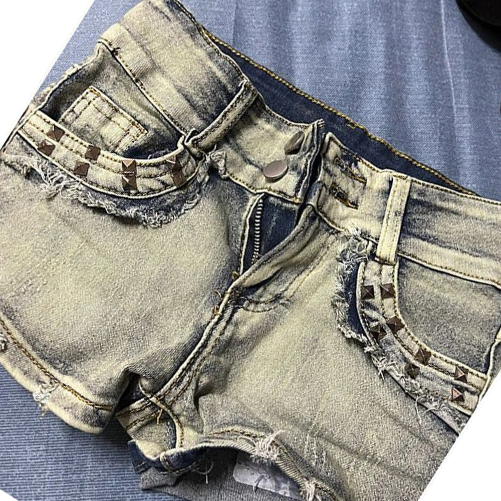 Retroy2K American Rivet Shorts - Street Fashion Y2K review and price