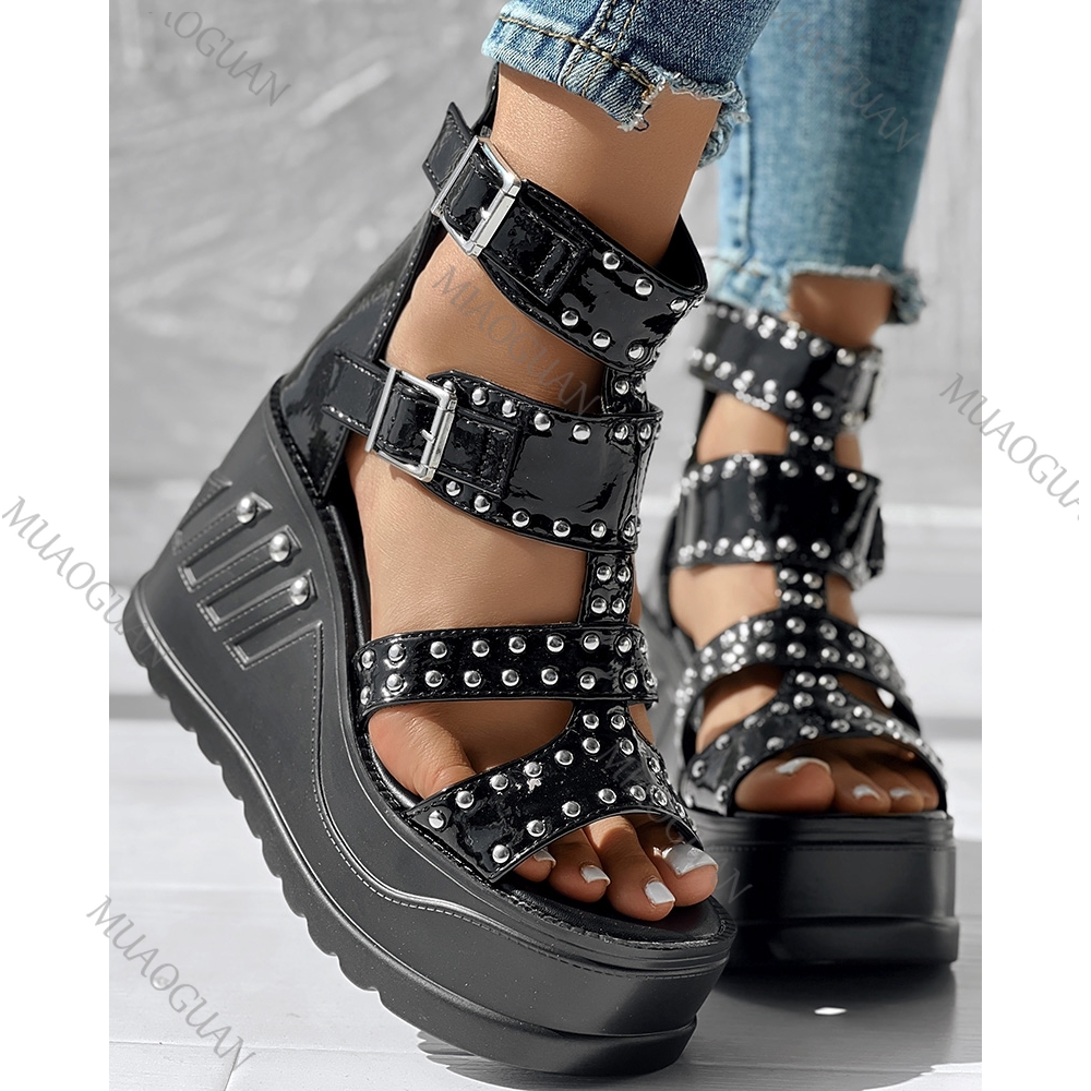 Fashion Women Peep Toe Black S - Street Fashion Lady review and price