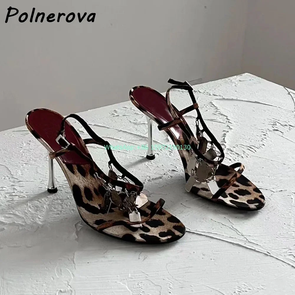 Leopard Metal Fringe Sandals R - Street Fashion Lady review and price
