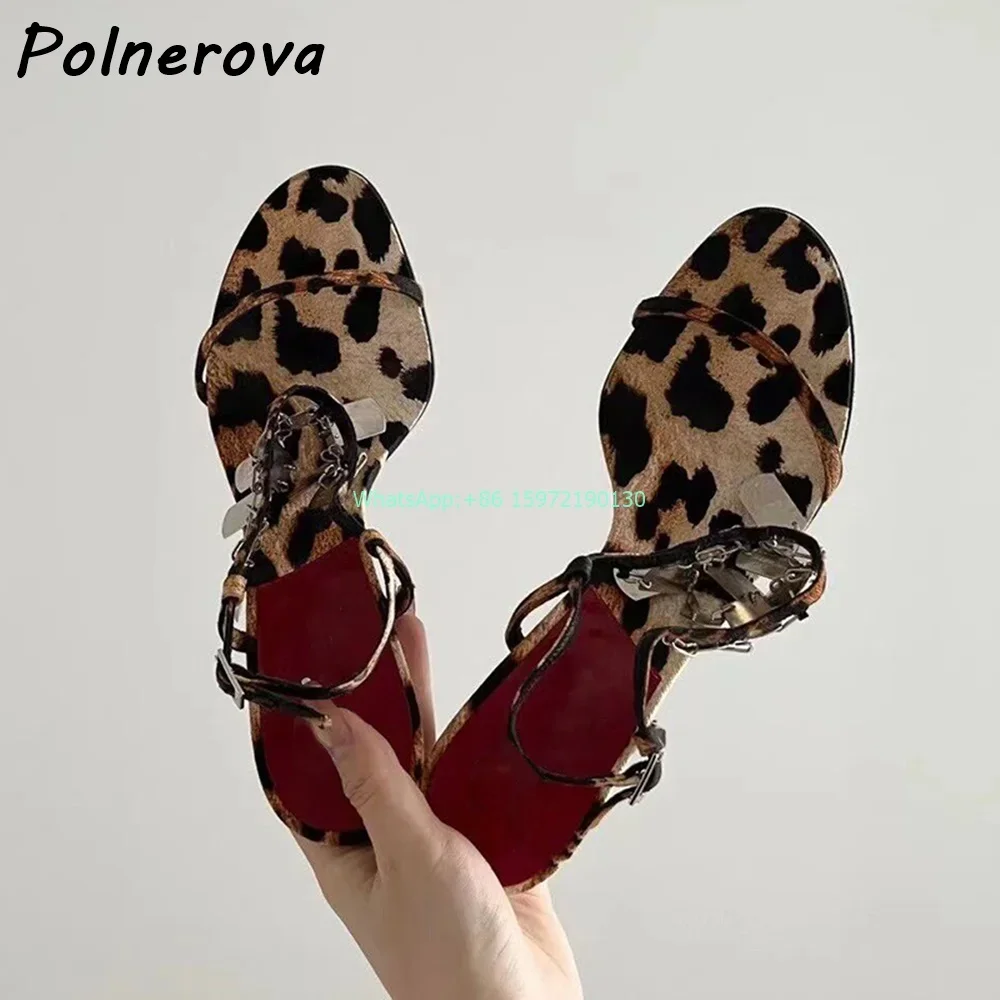 Leopard Metal Fringe Sandals R - Street Fashion Lady review and price