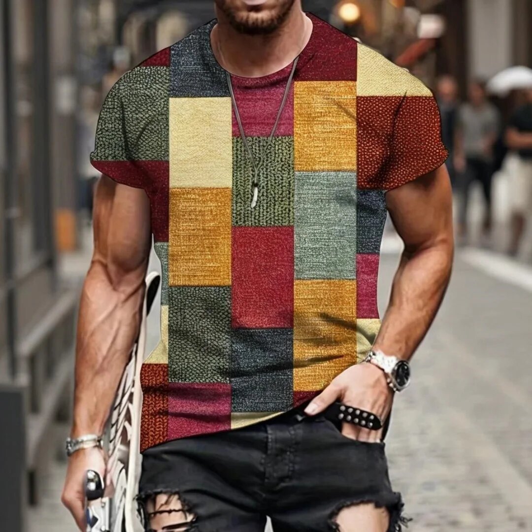 Summer fashion men's printed T - Street Fashion Plus Size review and price