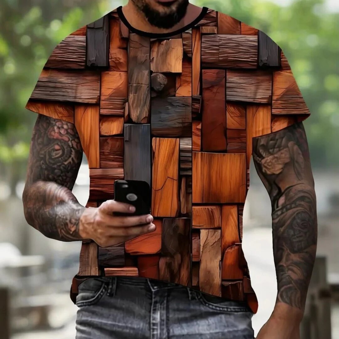 Summer fashion men's printed T - Street Fashion Plus Size review and price