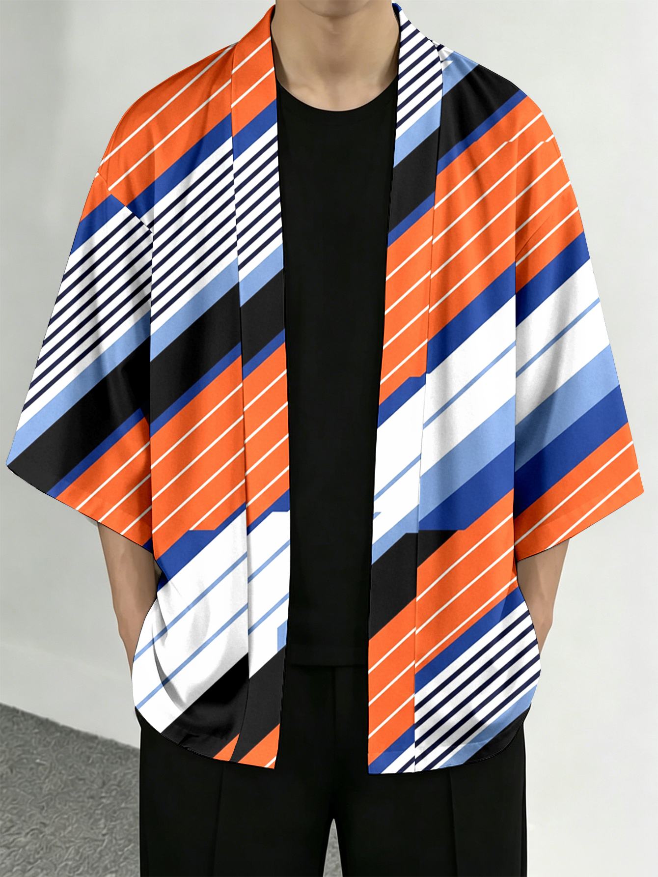 Men's casual top Geometric Str - Street Fashion Kimono review and price