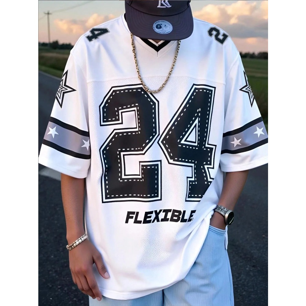 2026 Summer New Men's V-Neck T - Street Fashion Style review and price
