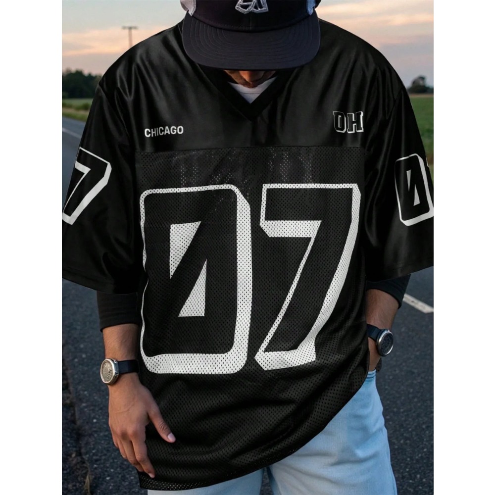 2026 Summer New Men's V-Neck T - Street Fashion Style review and price