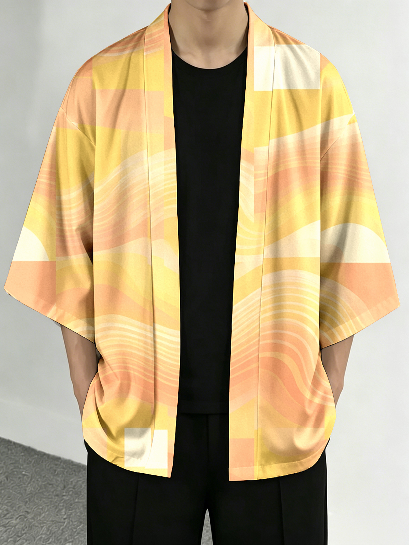Men's casual top  Sunset Wave  - Street Fashion Kimono review and price