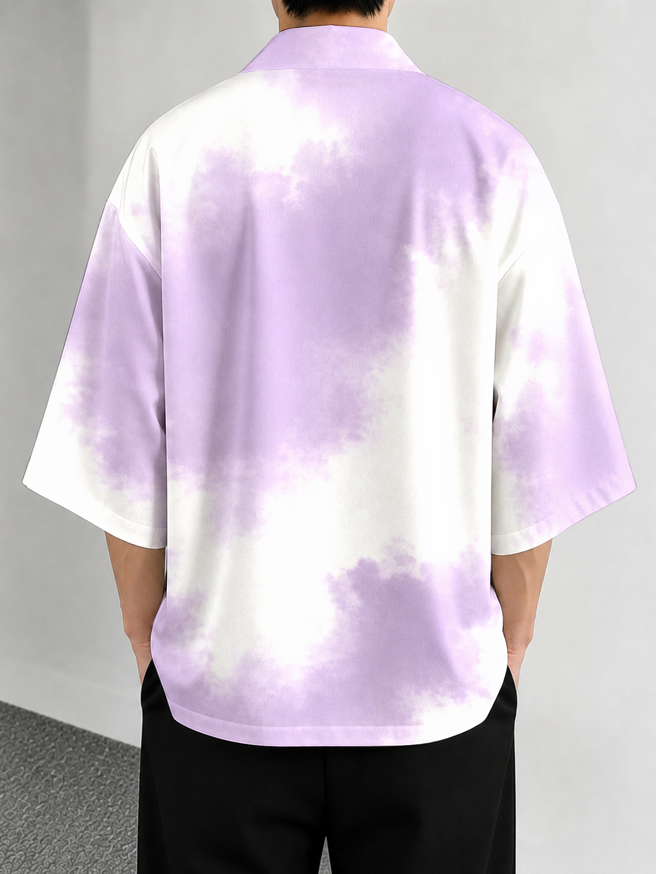 Men's casual top Light Purple  - Street Fashion Kimono review and price