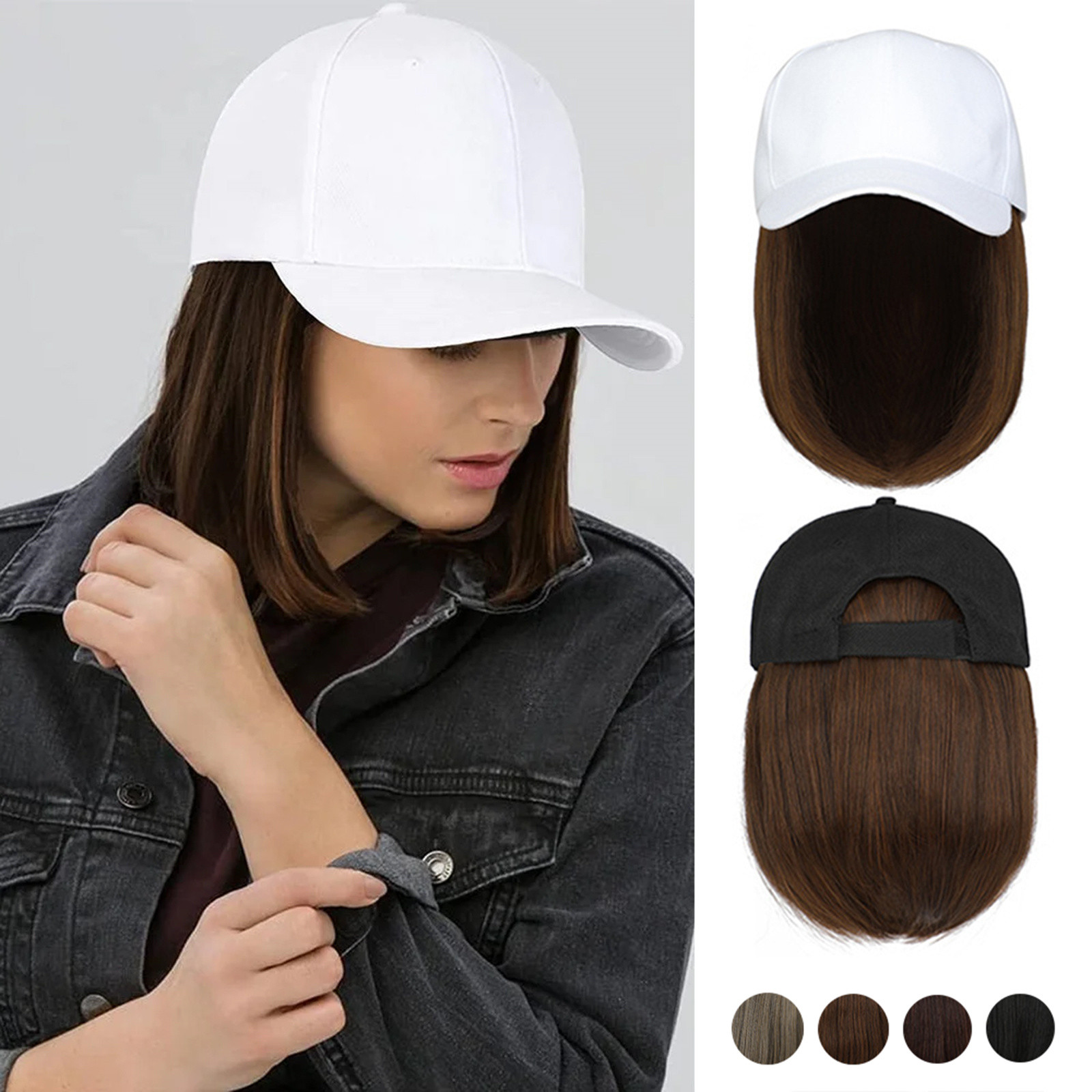 Short Straight synthetic Wigs  - Street Fashion Hats review and price