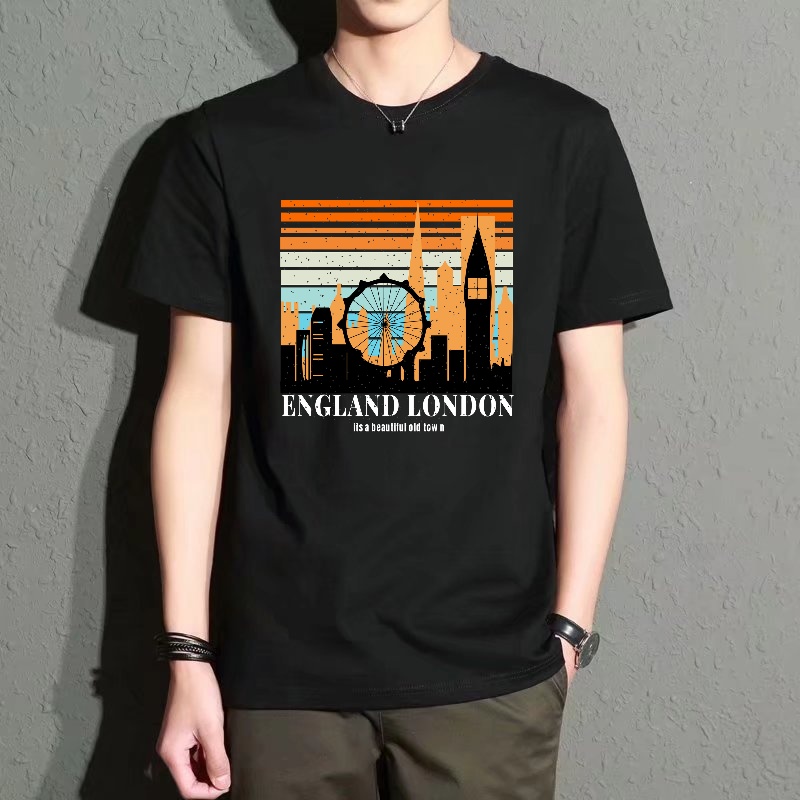 Men's Black Round-Neck Short-S - Street Fashion In London review and price