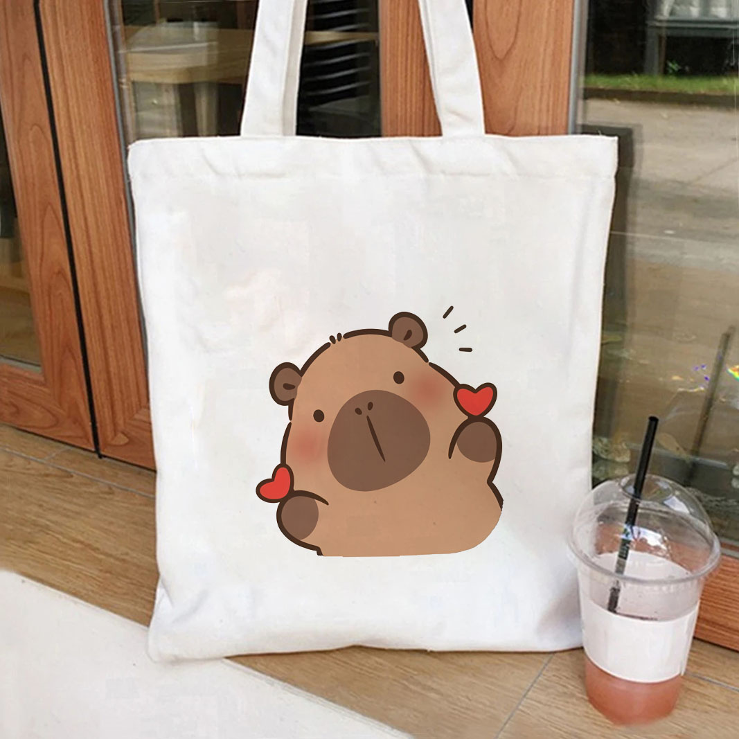 1pc Japanese Style capybara Pr - Tote Bag Canvas Print review and price
