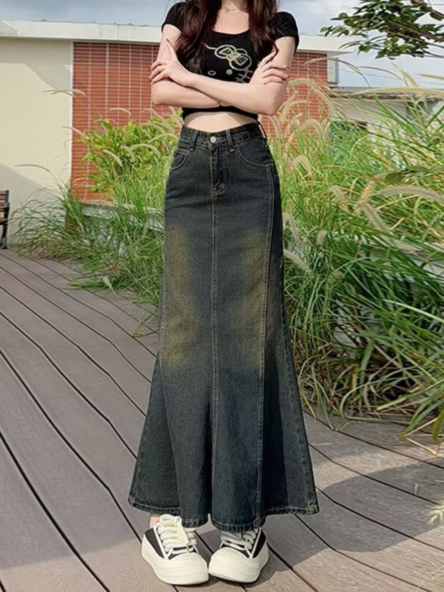 Women's Vintage Washed Denim M - Street Fashion Denim review and price