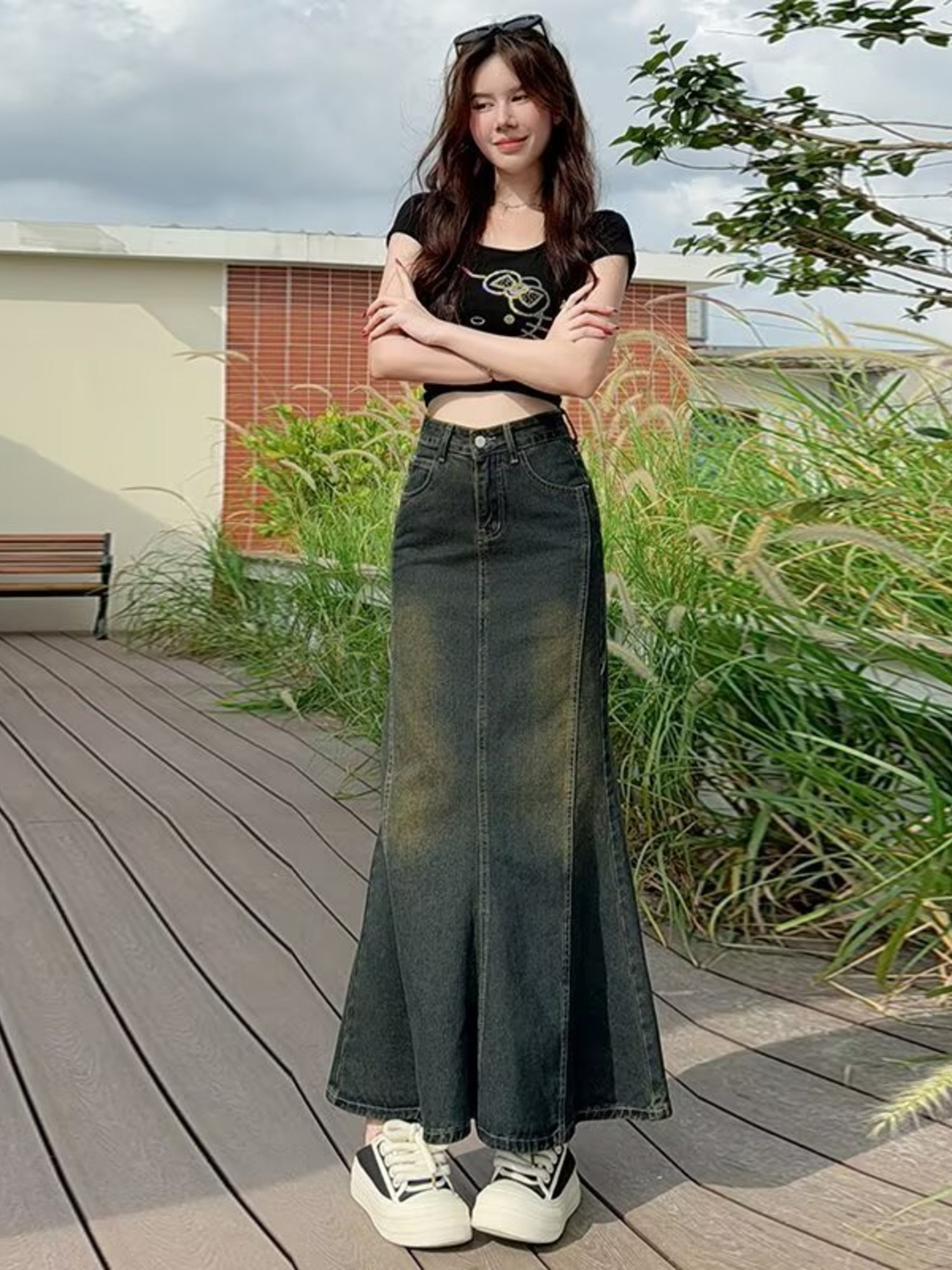 Women's Vintage Washed Denim M - Street Fashion Denim review and price