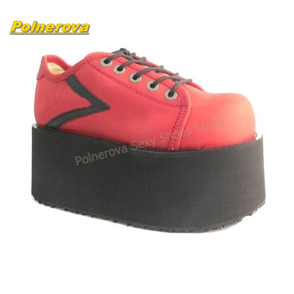 Hot Pink Rainbow Laces Platfor - Street Fashion Y2K review and price
