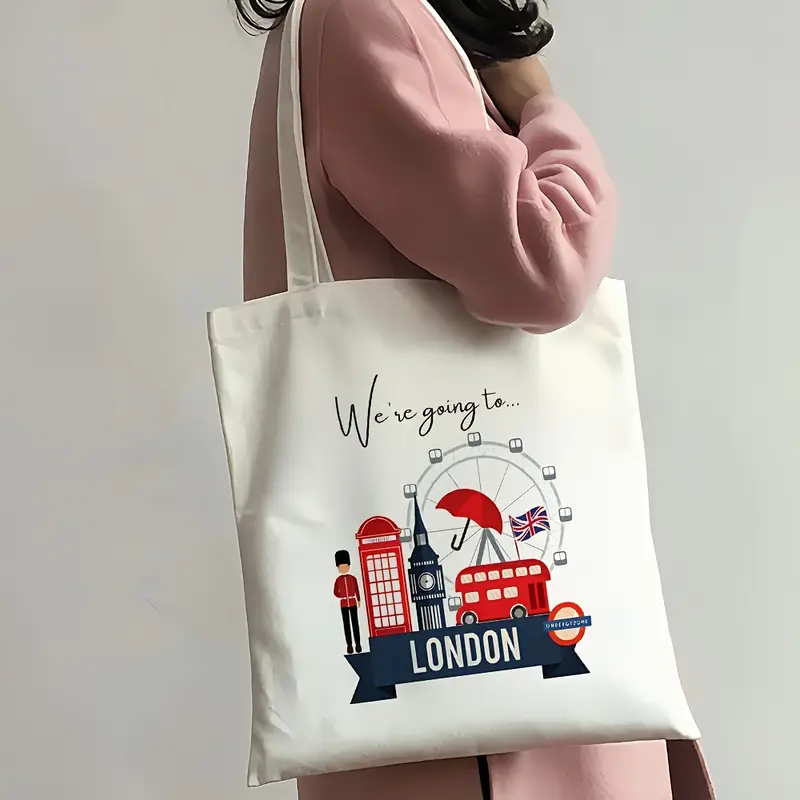 London Landmark Bus Phone Boot - Tote Bag Canvas Print review and price