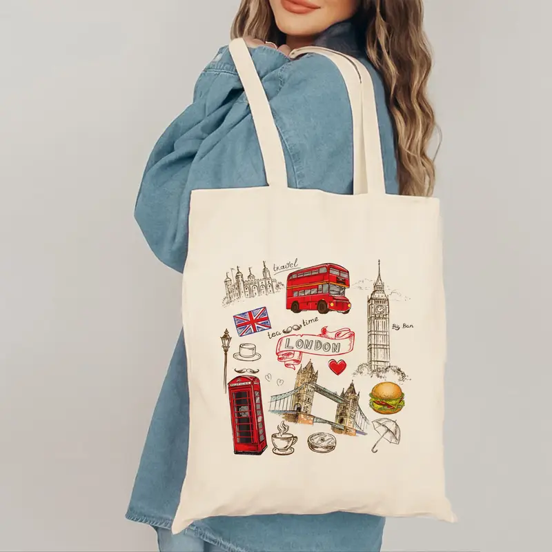 London Landmark Bus Phone Boot - Tote Bag Canvas Print review and price