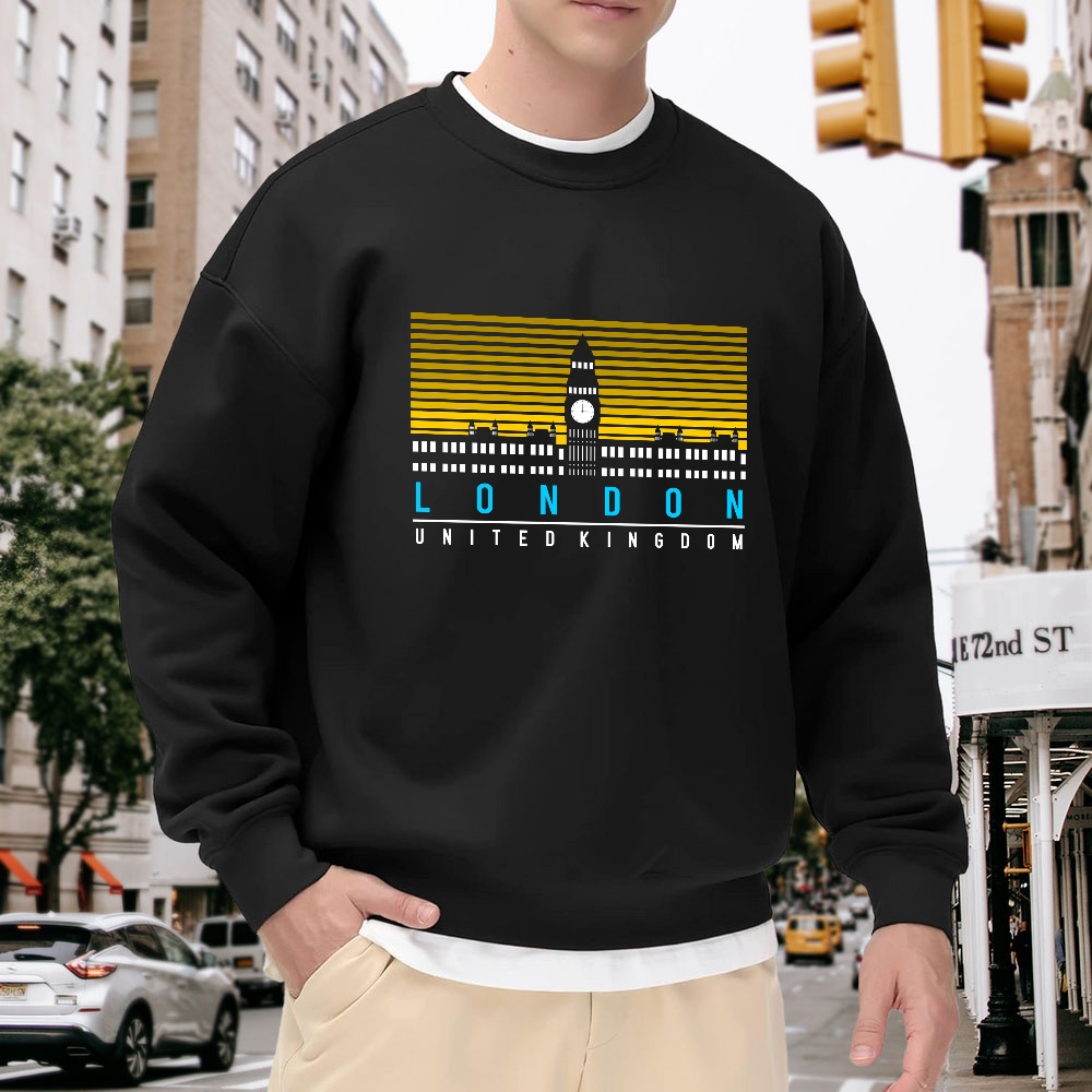 Men's Black Crew Neck Loose Sw - Street Fashion In London review and price