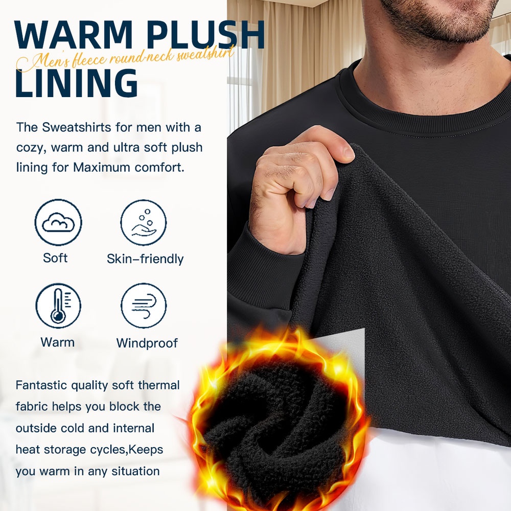 Men's Black Crew Neck Loose Sw - Street Fashion In London review and price