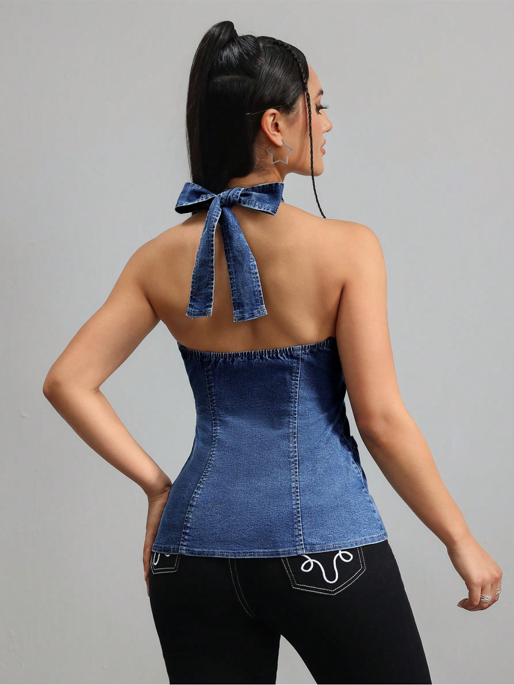 2026 new neck hanging sleevele - Street Fashion Denim review and price