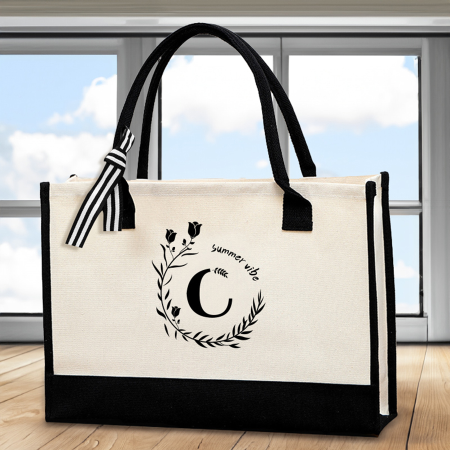 Leather letter print tote bag, - Tote Bag Canvas Print review and price