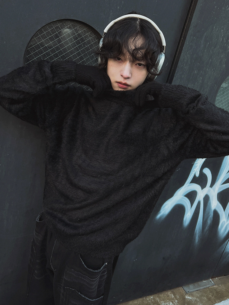 Fur Collar Pullovers Rock Mens - Street Fashion In London review and price