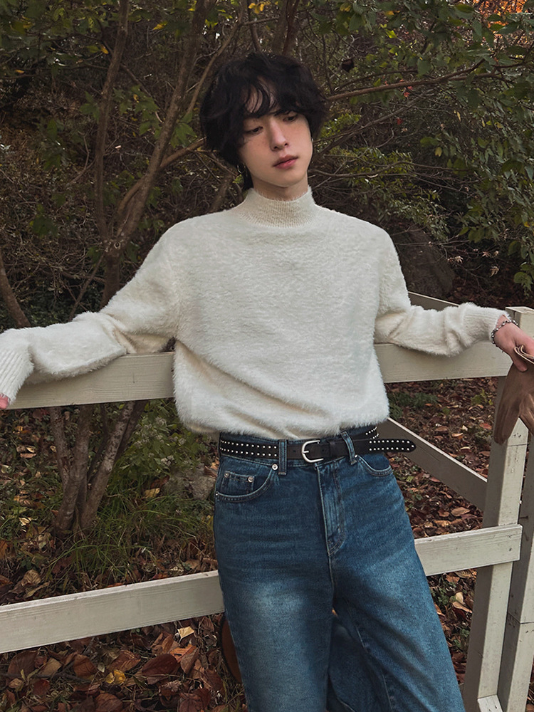 Fur Collar Pullovers Rock Mens - Street Fashion In London review and price