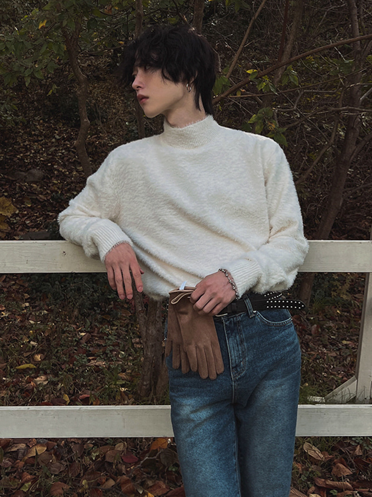Fur Collar Pullovers Rock Mens - Street Fashion In London review and price