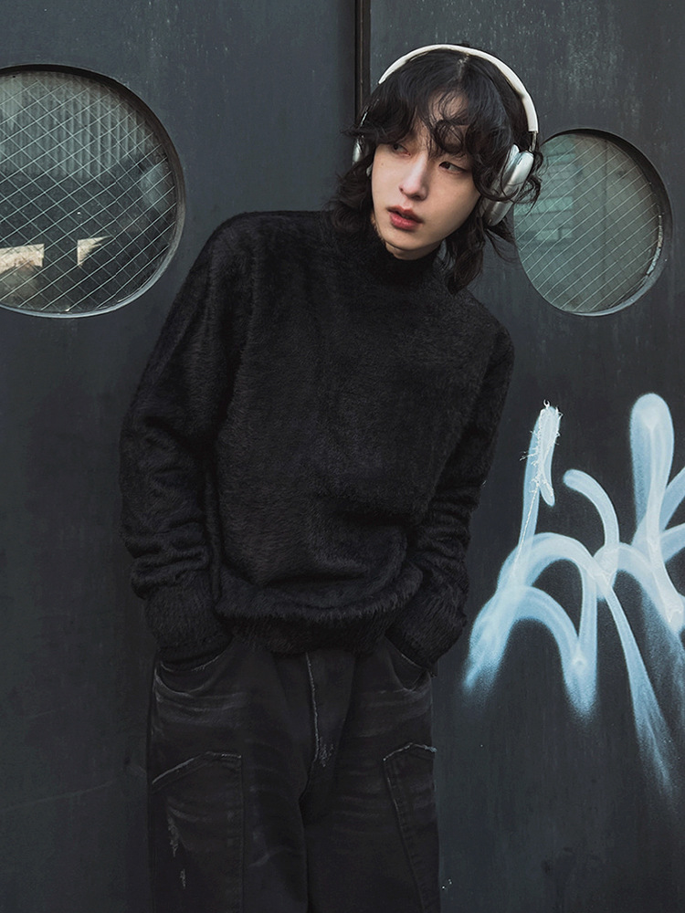Fur Collar Pullovers Rock Mens - Street Fashion In London review and price