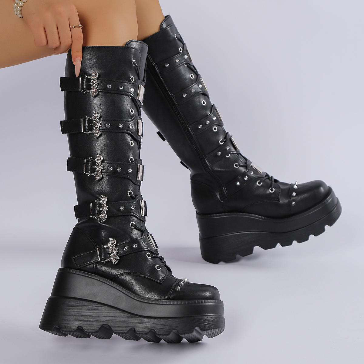 New Ladies Goth Platform Boots - Street Fashion Lady review and price