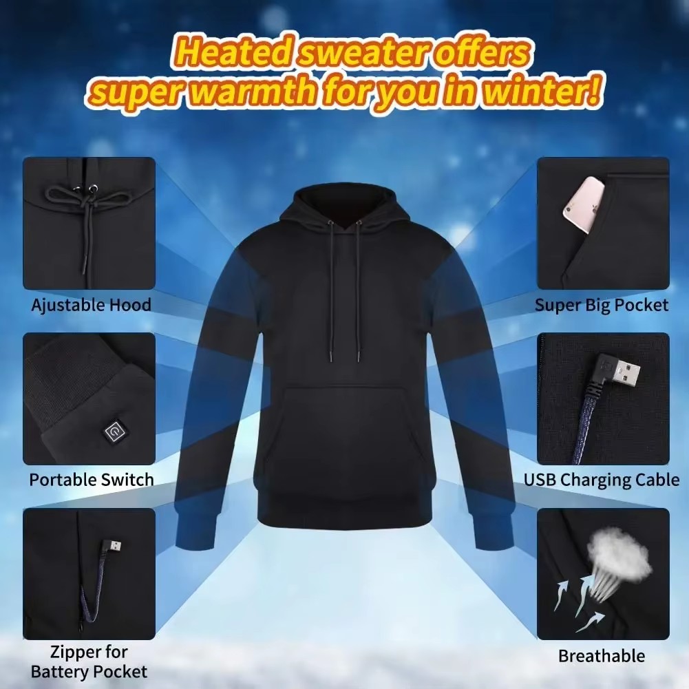 Women USB Heating Hoodies men  - Street Fashion Jacket review and price