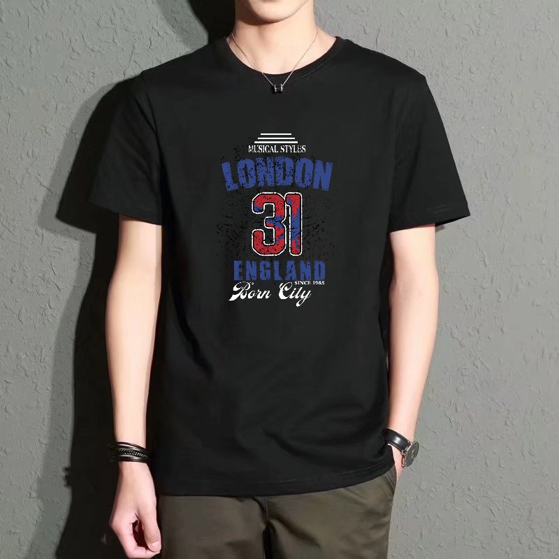 Men's Black Round-Neck Short-S - Street Fashion In London review and price