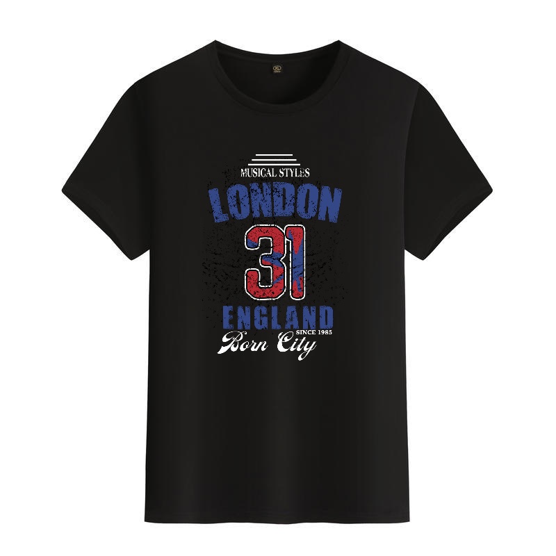 Men's Black Round-Neck Short-S - Street Fashion In London review and price