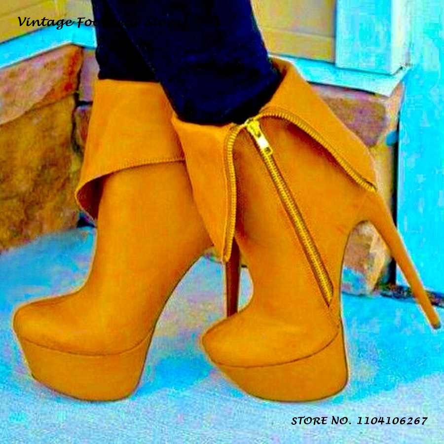 Punk Zipper Platform Ankle Boo - Street Fashion Plus Size review and price