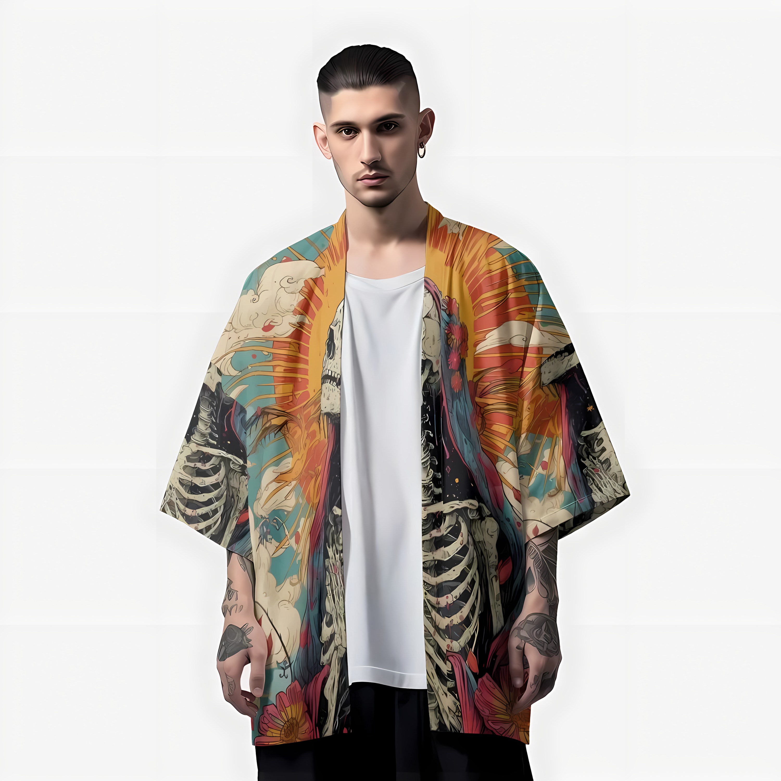 2026 Summer New Men's Kimono w - Street Fashion Kimono review and price