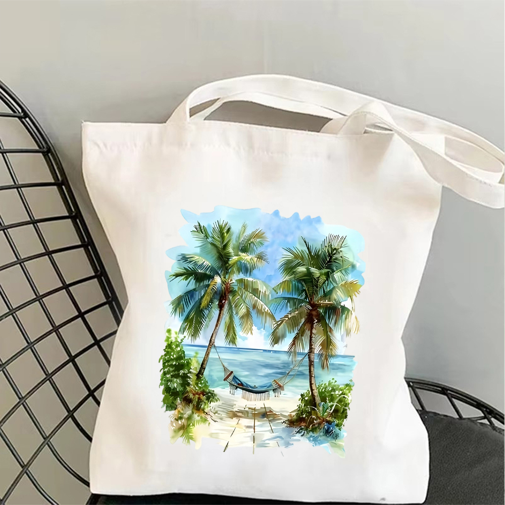 Tropical Beach Canvas Tote Bag - Tote Bag Canvas Print review and price