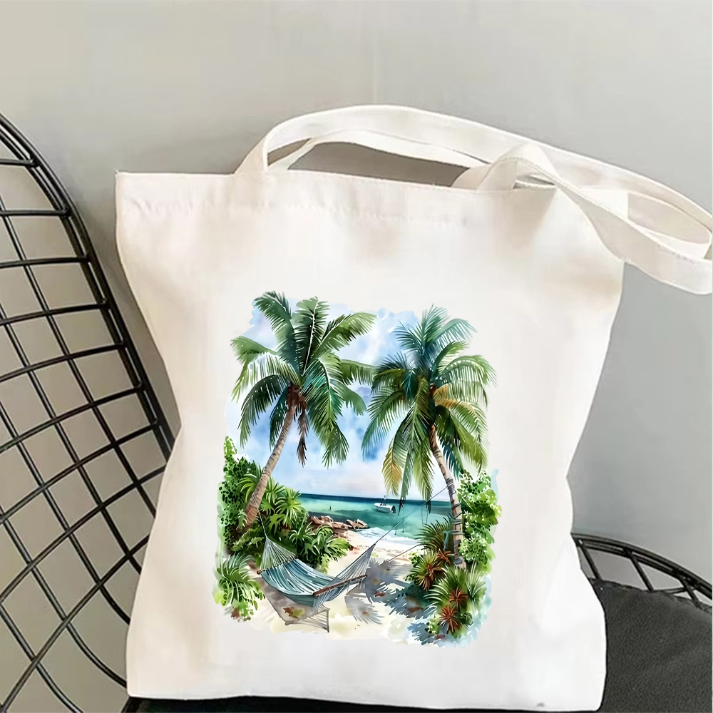 Tropical Beach Canvas Tote Bag - Tote Bag Canvas Print review and price