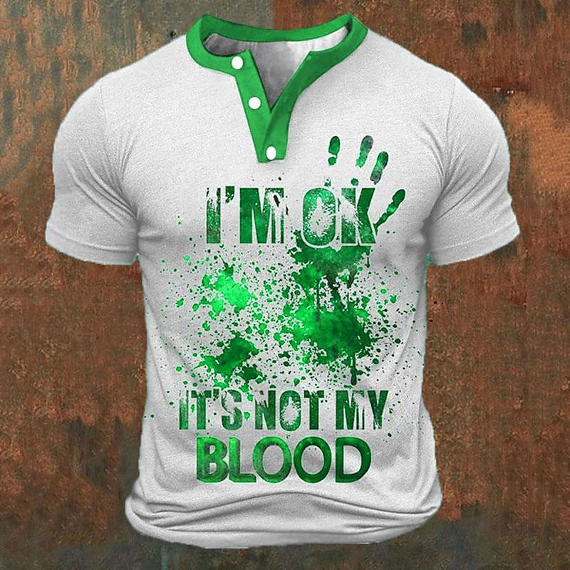 Funny 3D Letter Print Men's He - Street Fashion Style review and price