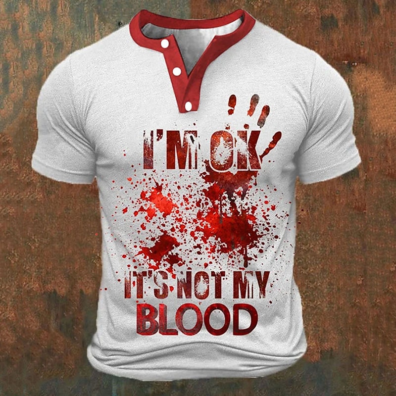 Funny 3D Letter Print Men's He - Street Fashion Style review and price