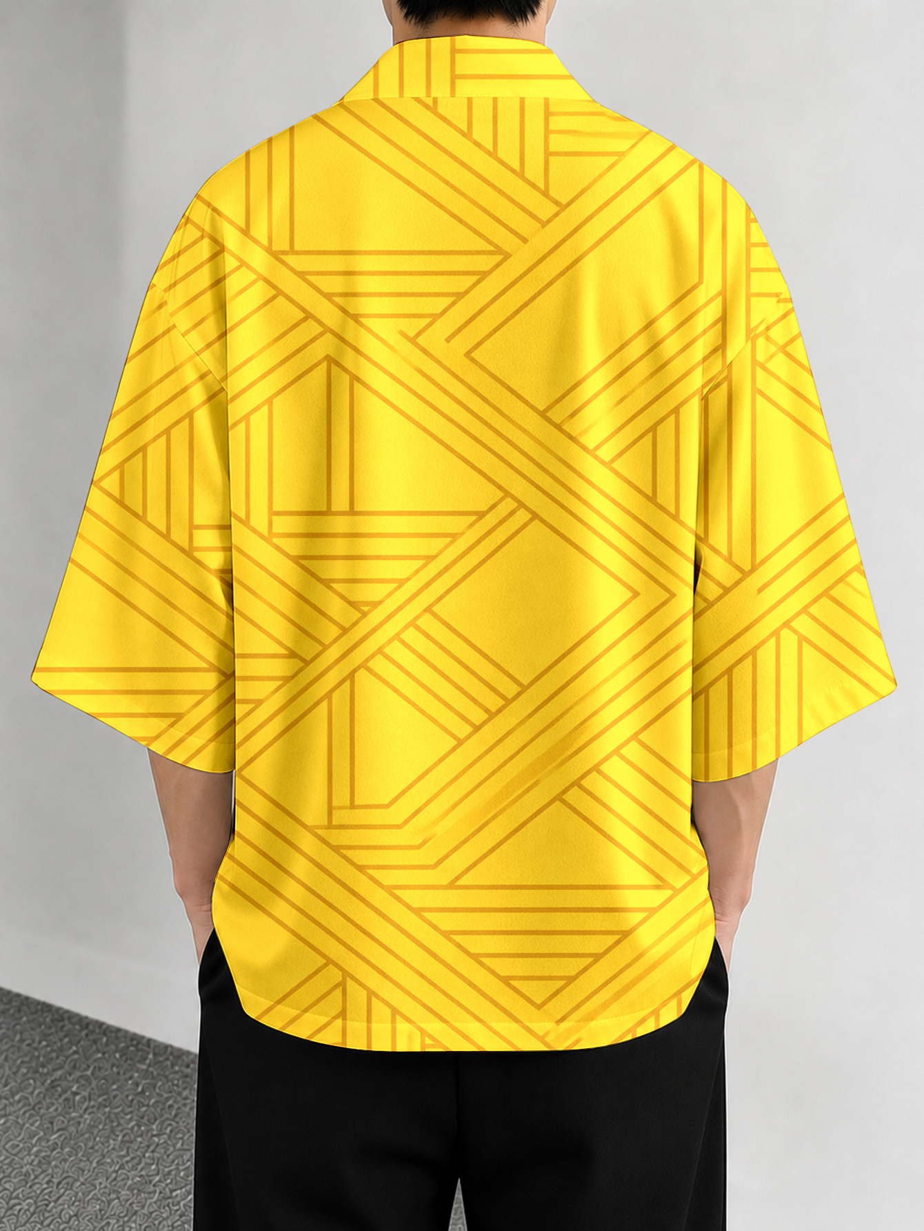 Men's casual top  Geometric Ye - Street Fashion Kimono review and price