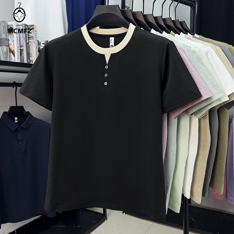 Men Casual Short Sleeve Henley - Street Fashion Style review and price